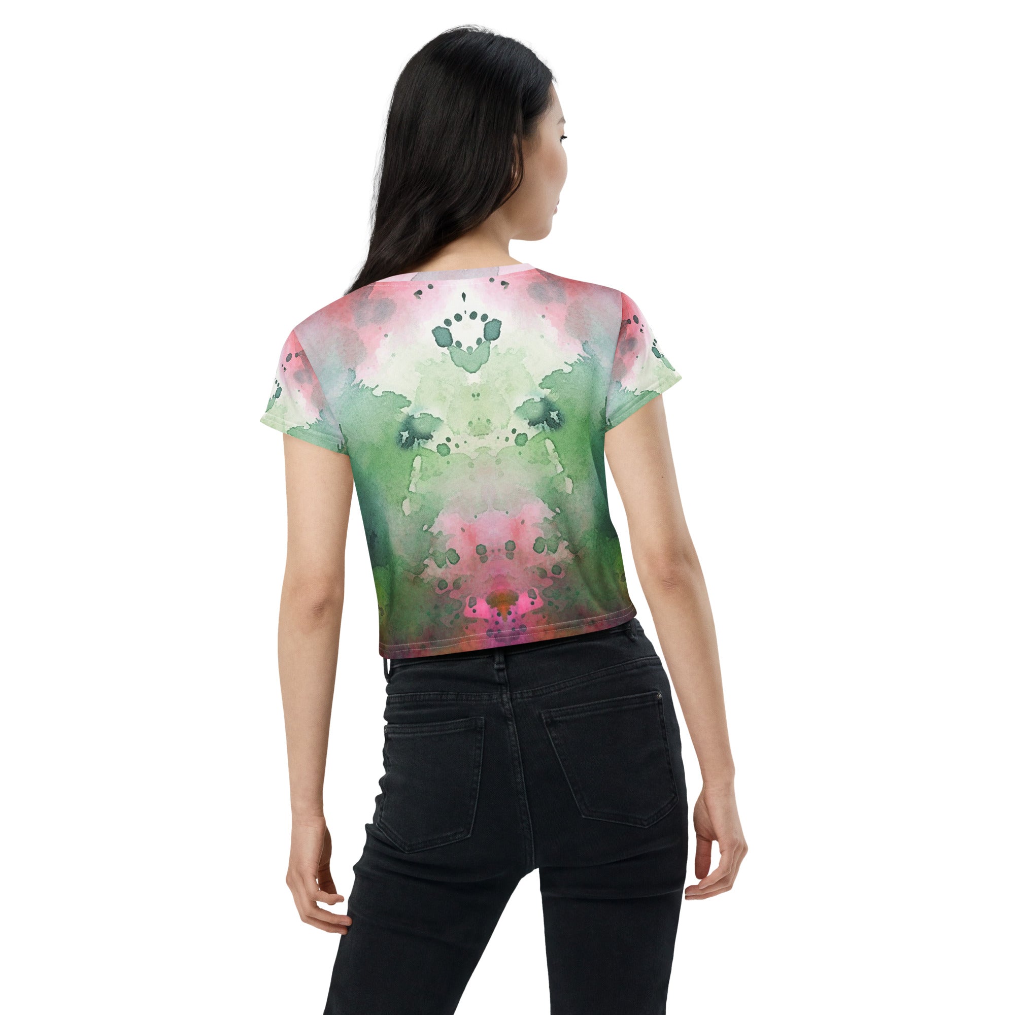 Quirky Explorer Print Crop Shirt