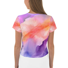 Energetic Yoga Print Crop Shirt