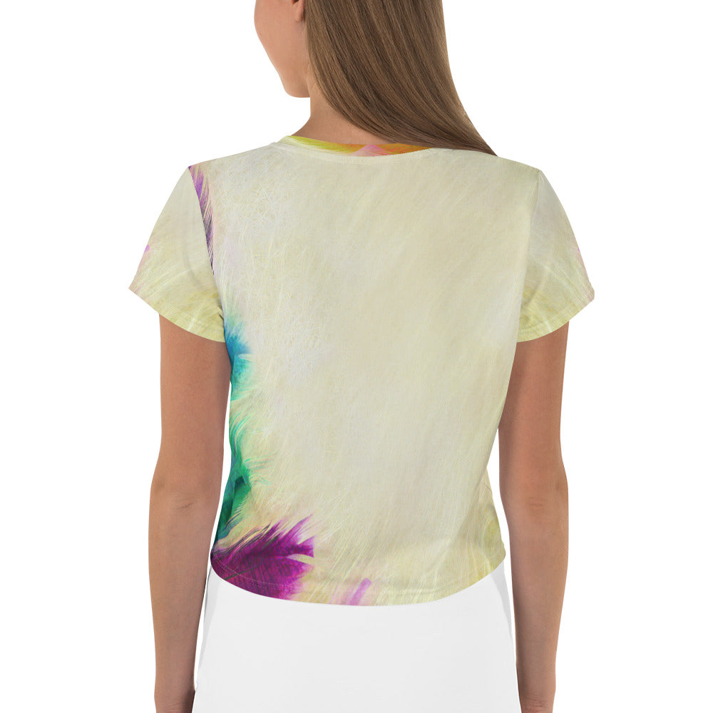 Blooming Bass Clef Beauty All-Over Print Crop Tee