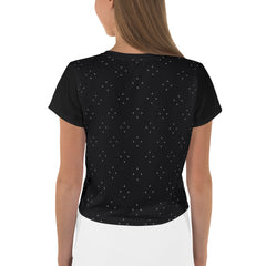 Melodic Mosaic All-Over Print Crop T-Shirts