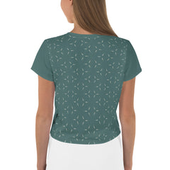 Melodic Waves All-Over Print Crop T-Shirts