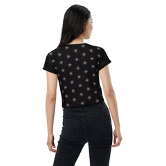 Melodic Fusion All-Over Print Crop T-Shirts