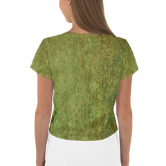 Antique Bronze Texture Crop T-Shirt