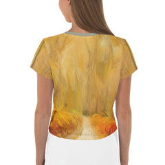 Coastal Sunset All-Over Print Crop T-Shirt