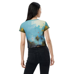 Celestial Dreams All-Over Print Crop T-Shirt