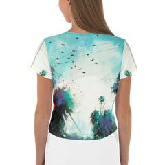 Mountain Majesty Landscape Crop T-Shirt