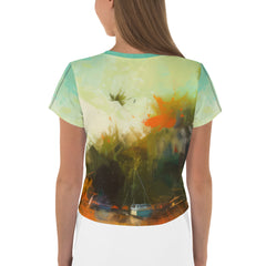 Waterfall Wonders Landscape Crop T-Shirt