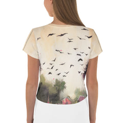 Meadow Blooms Landscape Crop T-Shirt