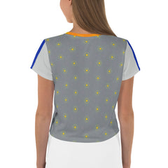 Geometric Fusion All-Over Print Crop T-Shirt