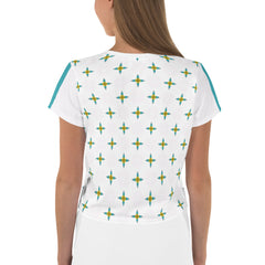 Tranquil Blossoms Minimalist Abstract Crop T-Shirts