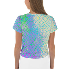 Basket Weave Texture Crop T-Shirt