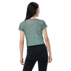 Alien Abstraction All-Over Print Crop T-Shirt