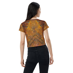 Dog Days of Elegance All-Over Print Crop T-Shirt