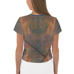 Elephant Enchantment All-Over Print Crop T-Shirt