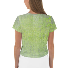 Jacquard Jet Texture Crop T-Shirt