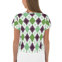 Diamond Rhapsody All-Over Print Crop T-Shirt