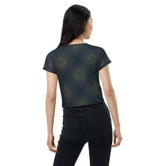 Safari Giraffe Explorer All-Over Print Crop T-Shirt