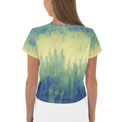 Whimsical Whale Dancer All-Over Print Crop T-Shirt