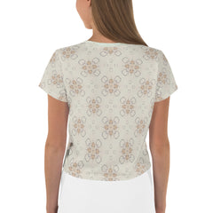 Back view of Dreamy Daisies Crop Tee