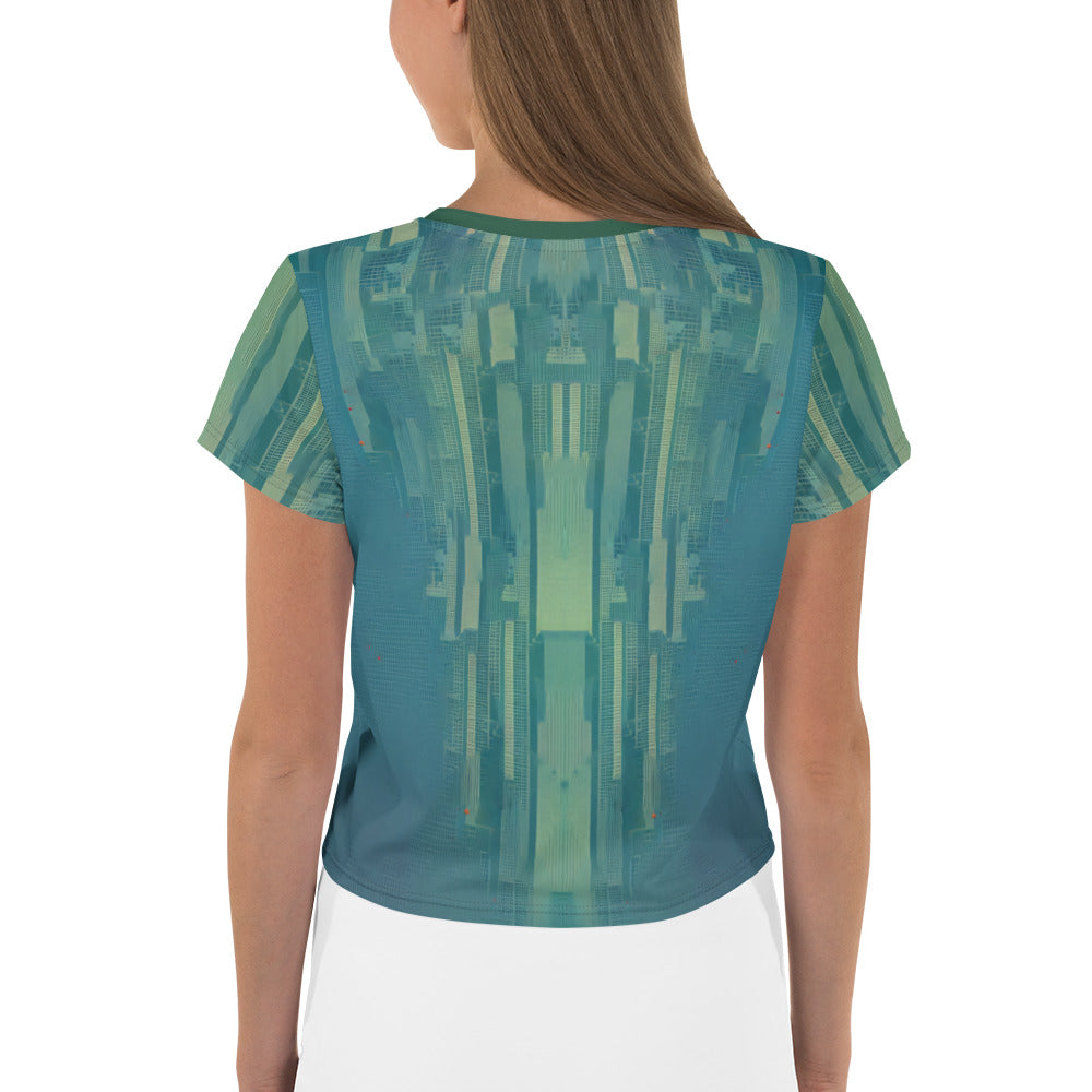 Woman wearing Retro Reverie cropped T-shirt