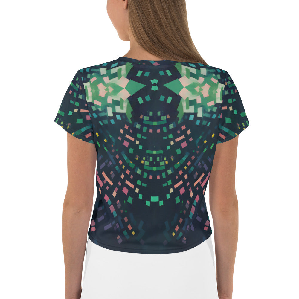 Back view of the Elemental Fusion Crop T-Shirt