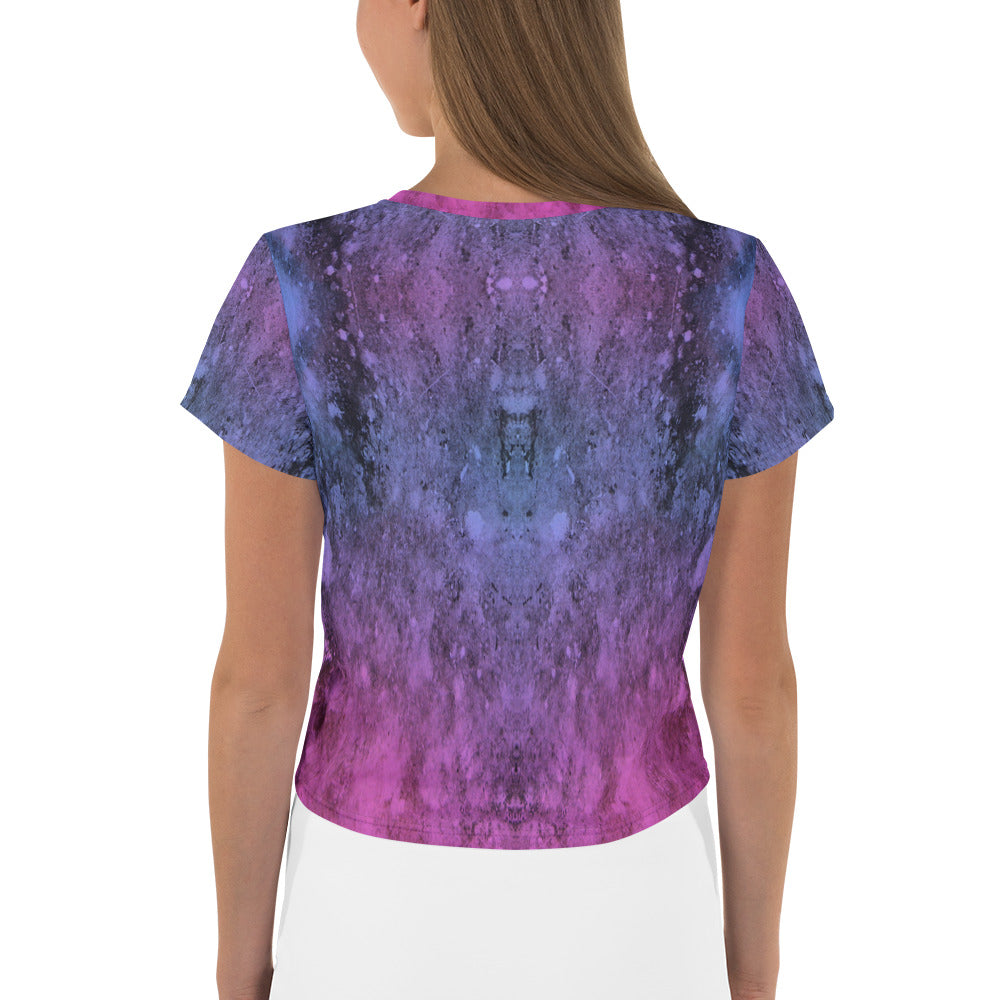 Cosmic Radiance Women's Crop T-Shirt back view.