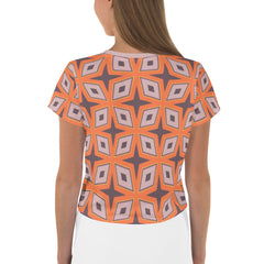 Vibrant Artistic Splash crop top for stylish wardrobe.