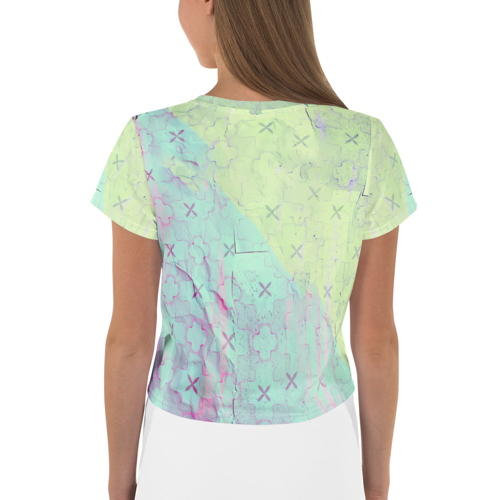 Strong and serene Peaceful Warrior crop top.