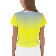 Harmony Waves Women's Crop Tee side profile.