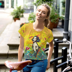 Surfing 1 49 All-Over Print Crop Tee - Beyond T-shirts