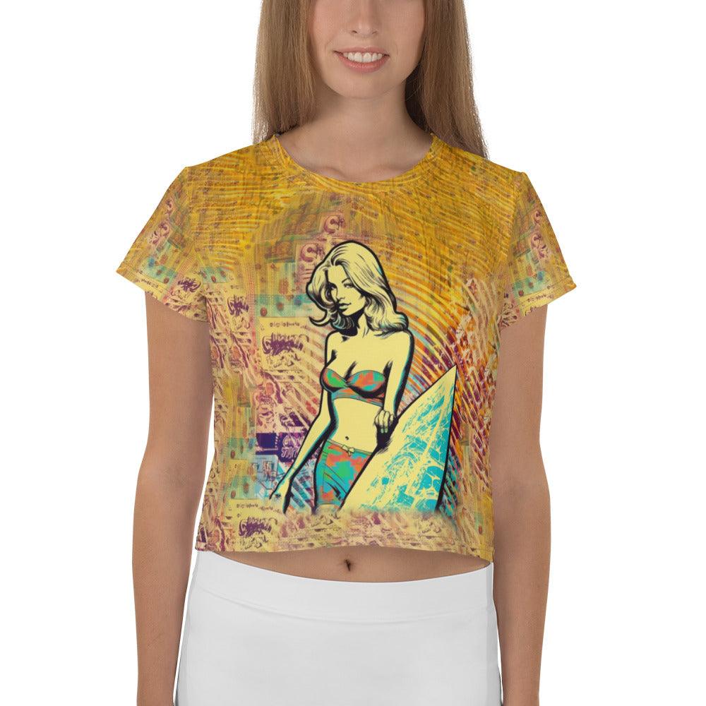 Surfing 1 20 All-Over Print Crop Tee - Beyond T-shirts