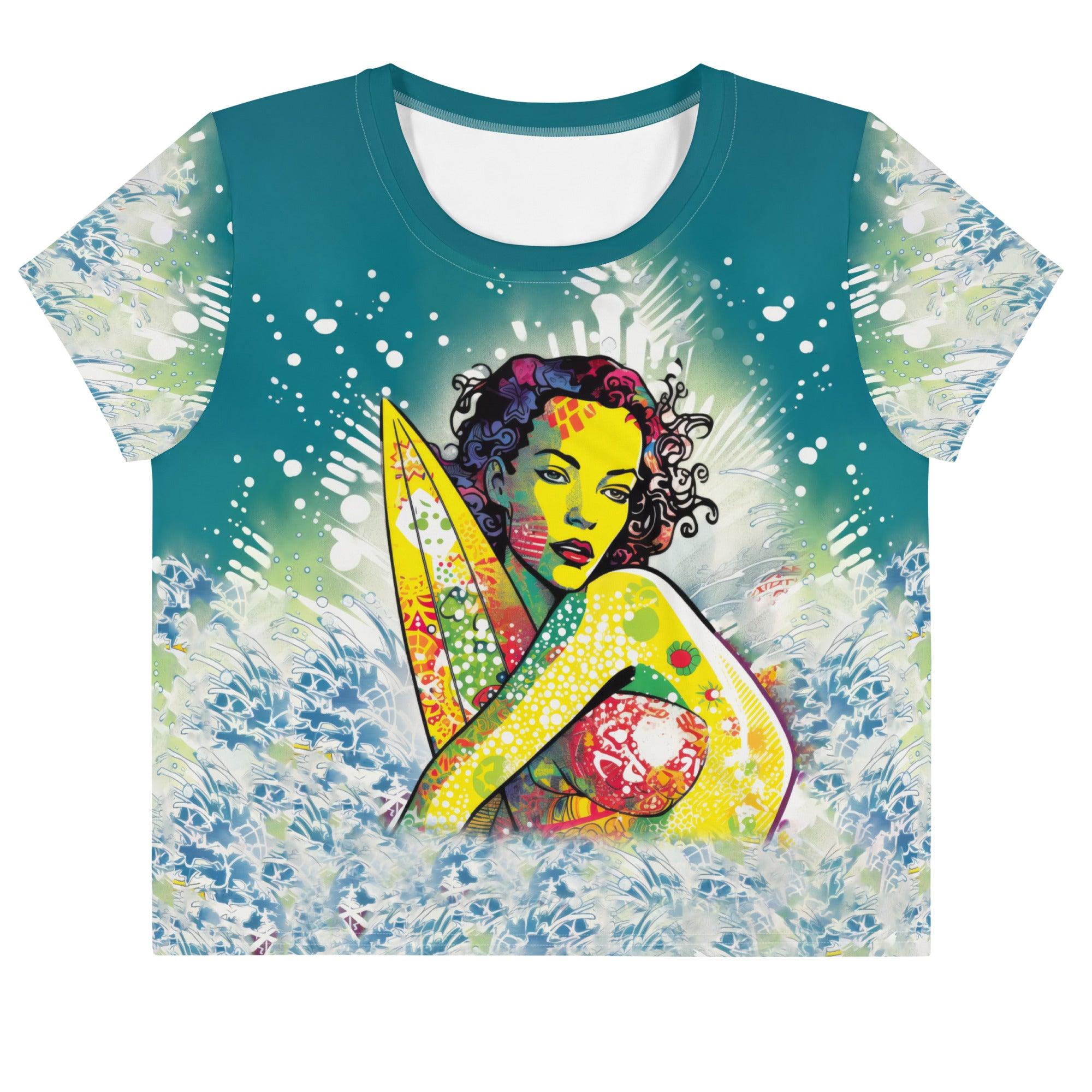 Surfing 1 51 All-Over Print Crop Tee - Beyond T-shirts