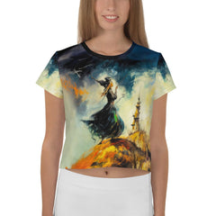 Gothic Glam All-Over Crop T-Shirt - Beyond T-shirts