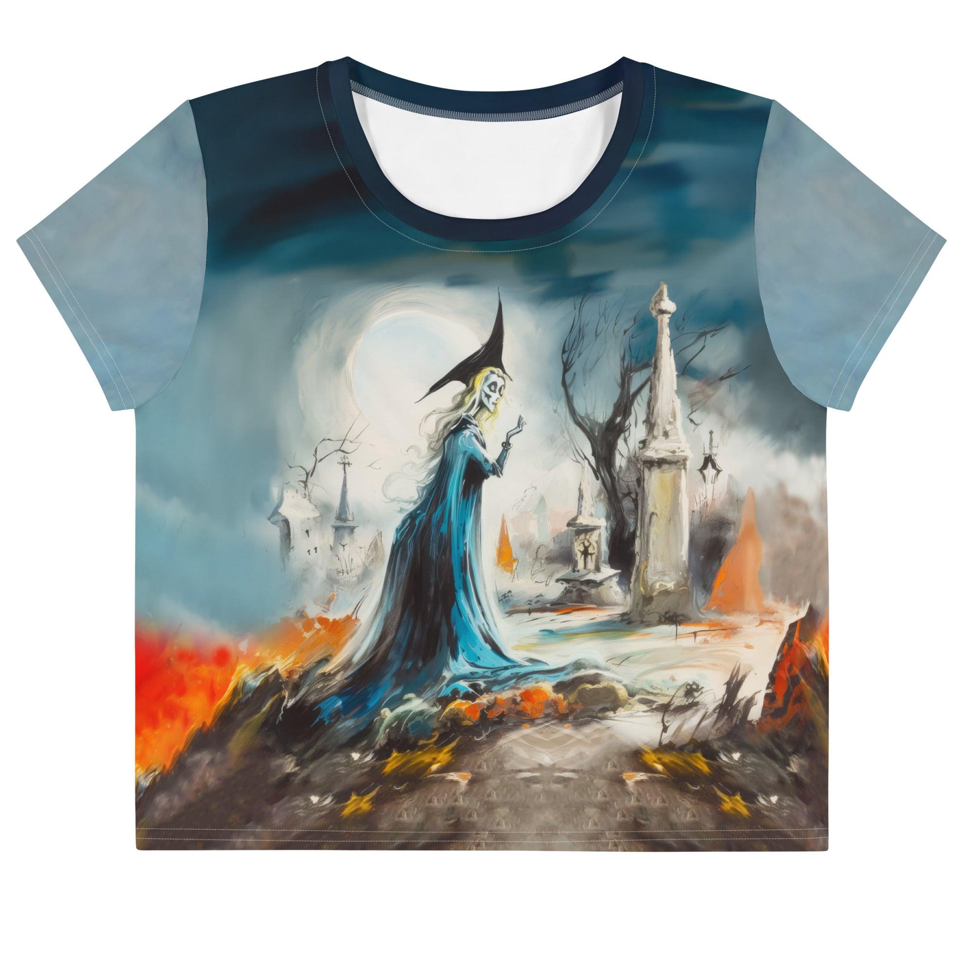 Mystic Moon All-Over Crop T-Shirt - Beyond T-shirts