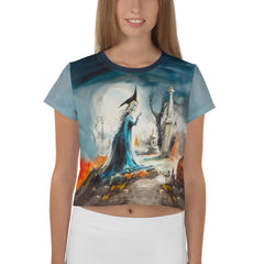 Mystic Moon All-Over Crop T-Shirt - Beyond T-shirts