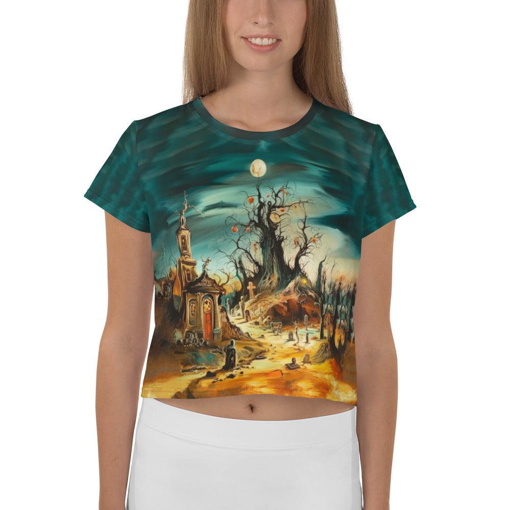 Mystic Moonlit Night Crop Tee - Beyond T-shirts