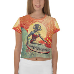 Surf Diva Crop Tee For Women - Beyond T-shirts