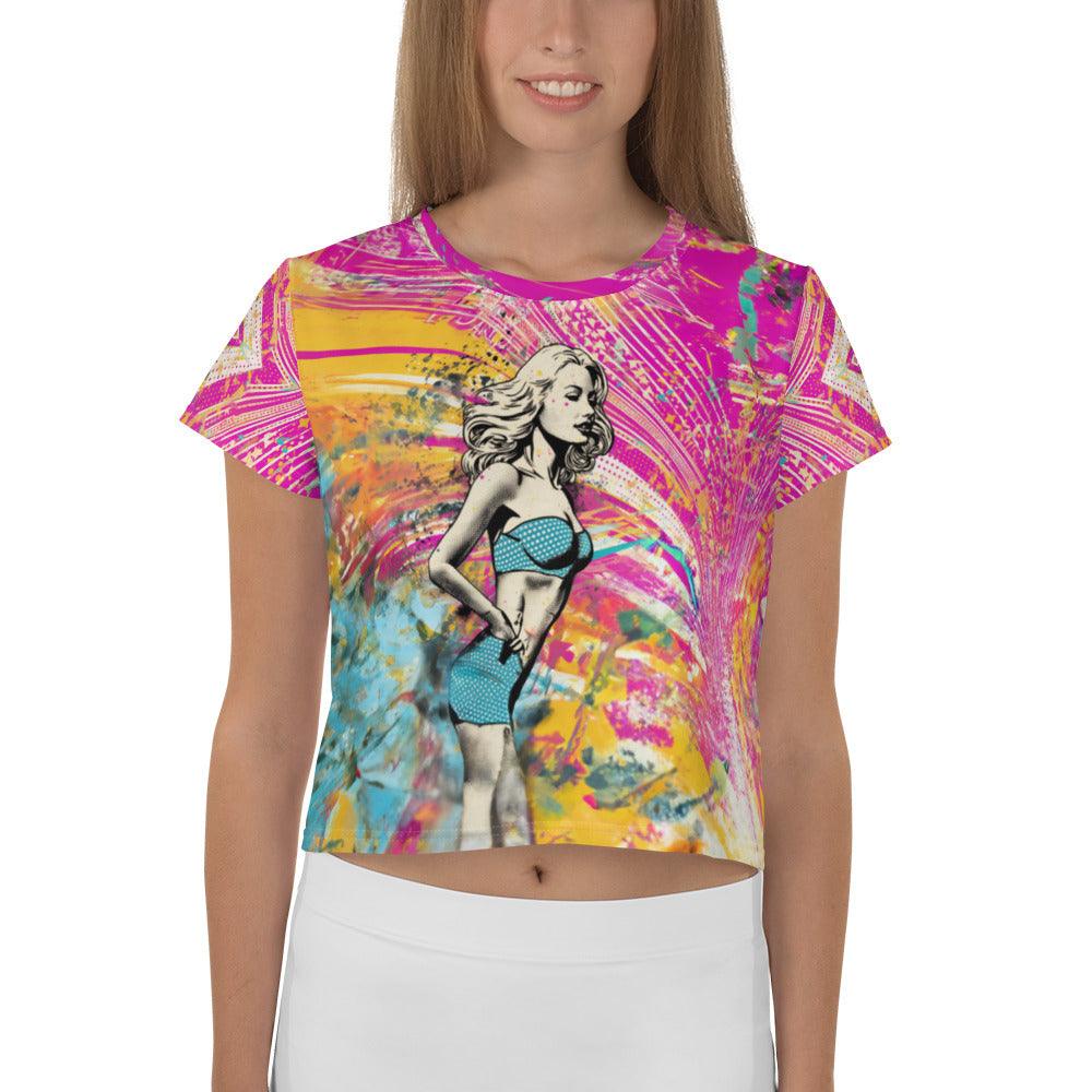 Surf Enthusiast Crop Tee For Women - Beyond T-shirts