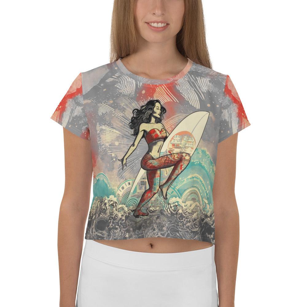 Surfing Dreams Crop T-Shirt - Beyond T-shirts