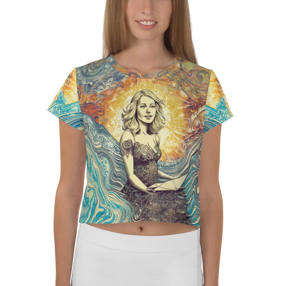 Surf Queen Crop Tee For Women - Beyond T-shirts