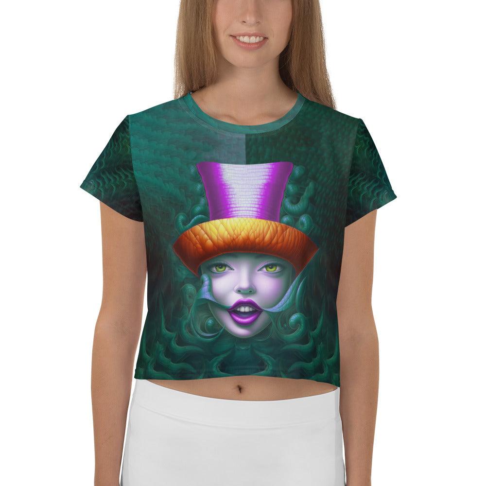 Melodic Harmony All-Over Print Crop T-Shirt - Beyond T-shirts