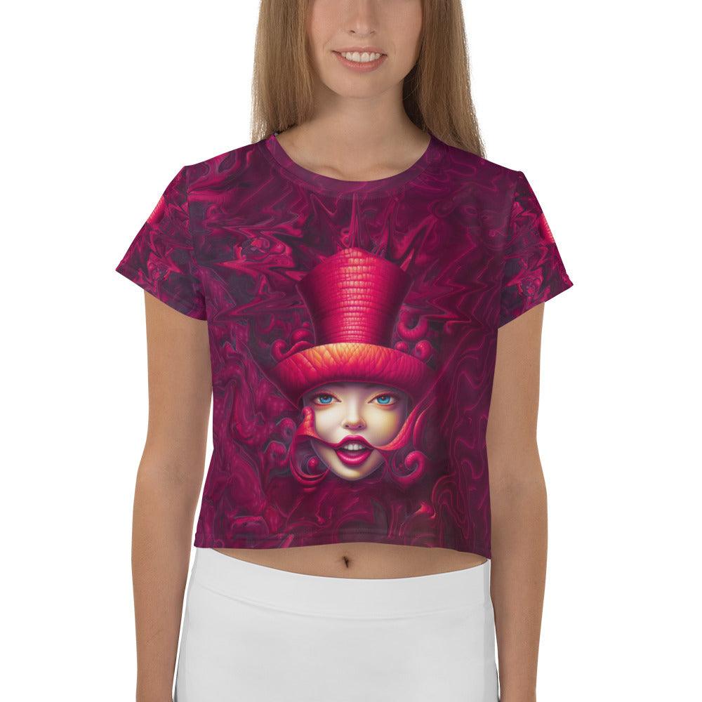 Rocking Waves All-Over Print Crop T-Shirt - Beyond T-shirts