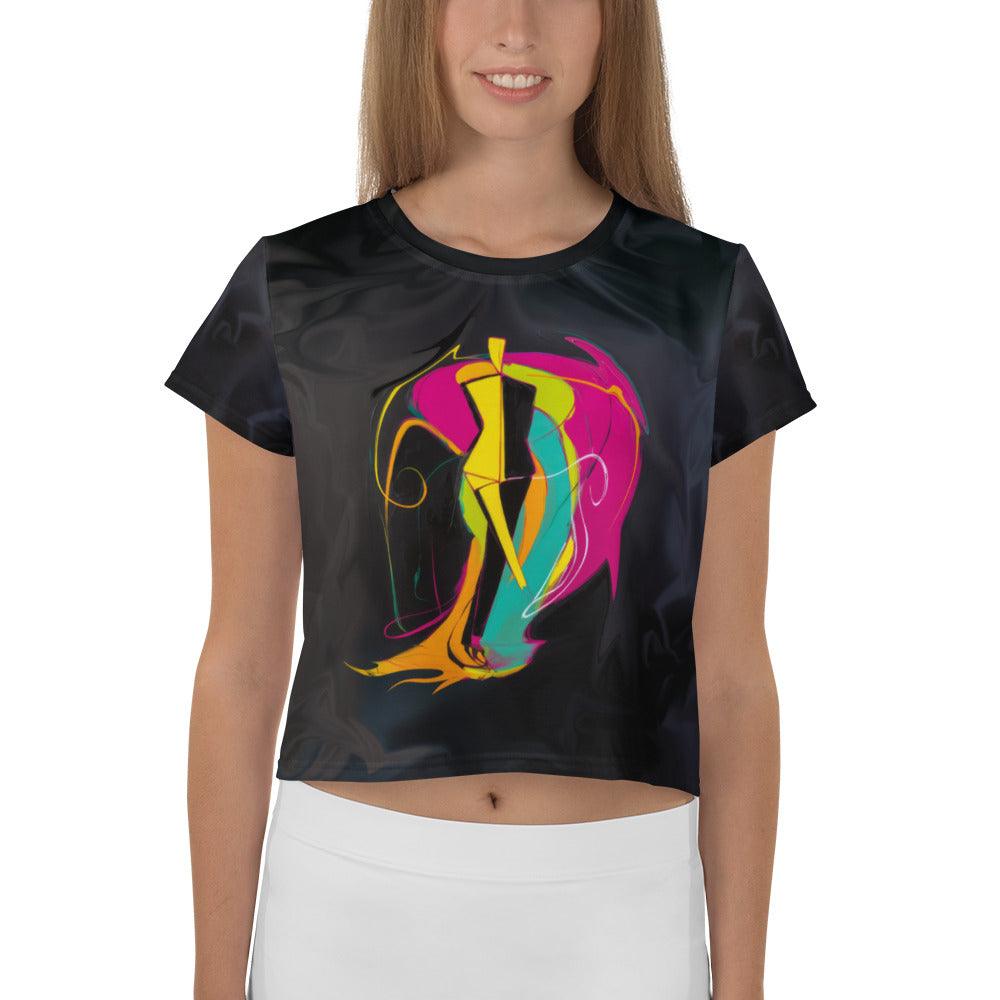 Urban Streetwear All-Over Print Women's Crop Tee - Beyond T-shirts