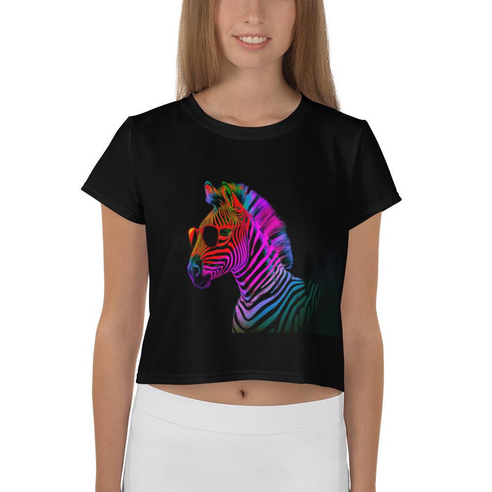 Zebra Wilderness Vistas Crop T-Shirt Collection - Beyond T-shirts