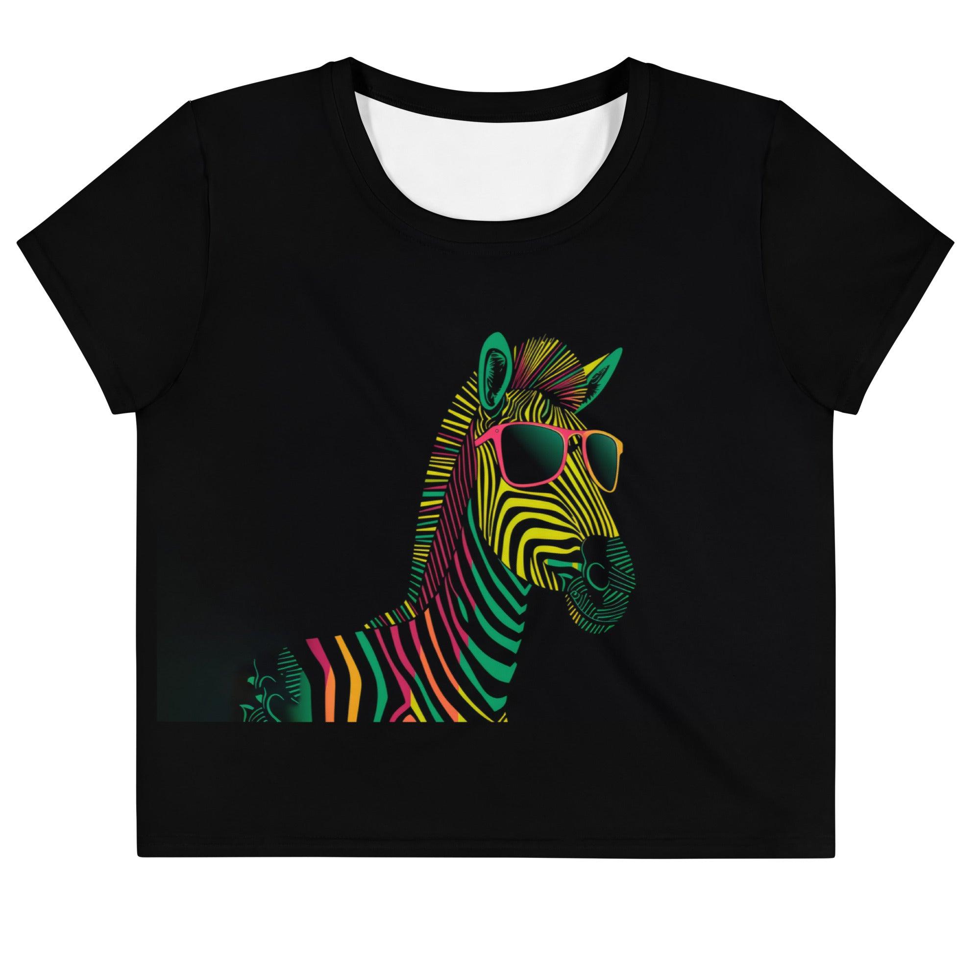 Zebra Dreamscape Adventure Crop T-Shirt - Beyond T-shirts