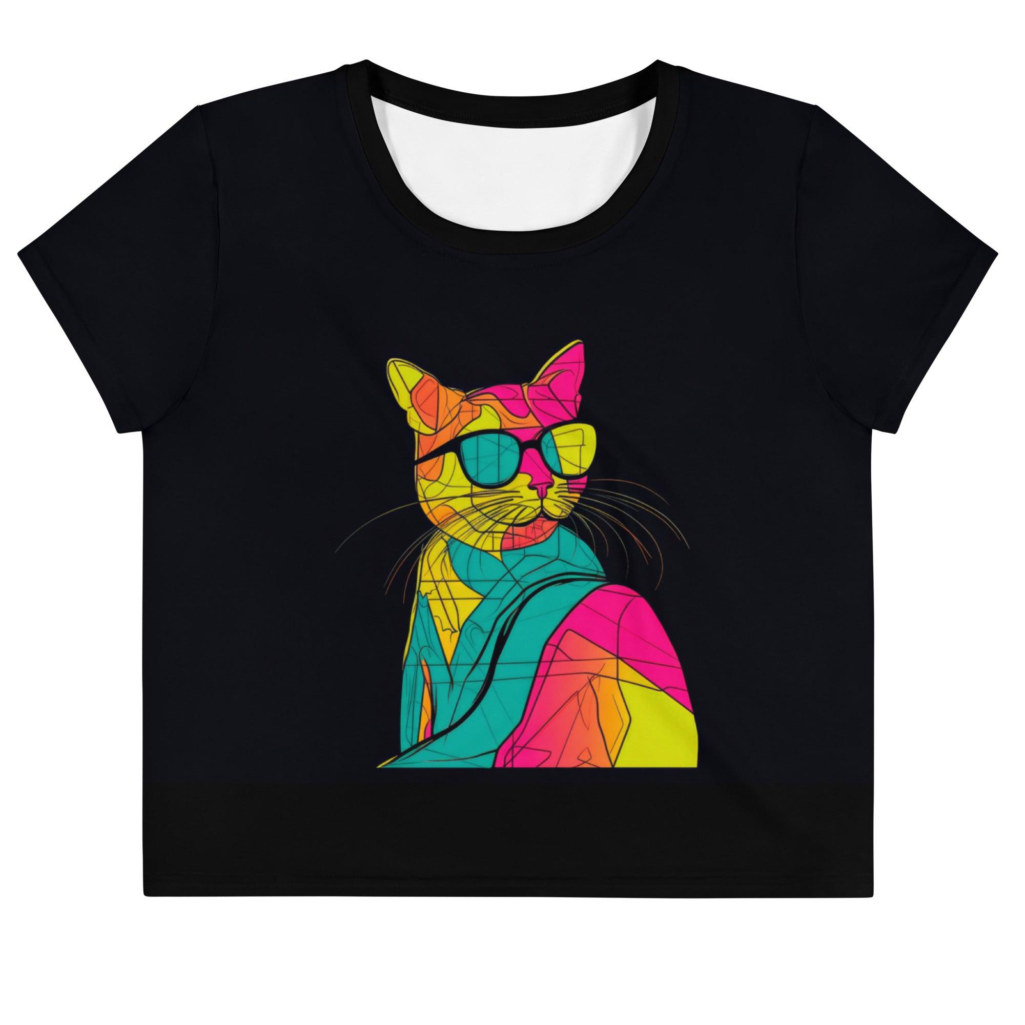 Lively Cat Sketches Crop T-Shirt Collection - Beyond T-shirts