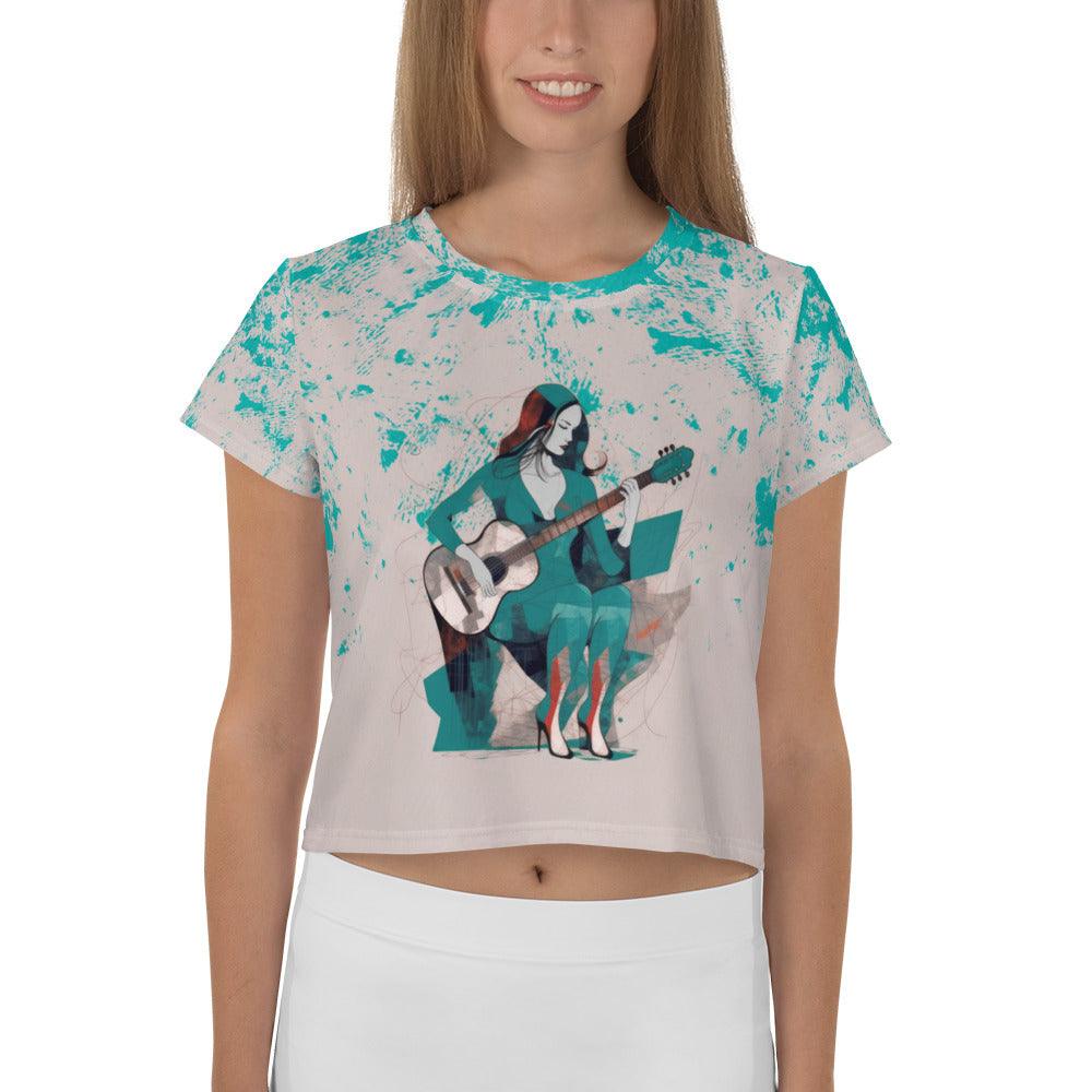 Runway Rhythms Women's Fashion Jam Crop Tee - Beyond T-shirts