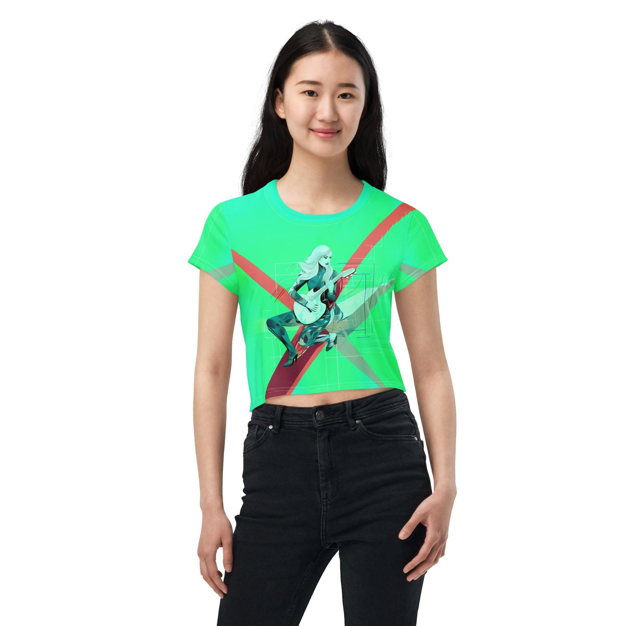 Artistic Visions Women's Fashion Jam Crop Tee - Beyond T-shirts