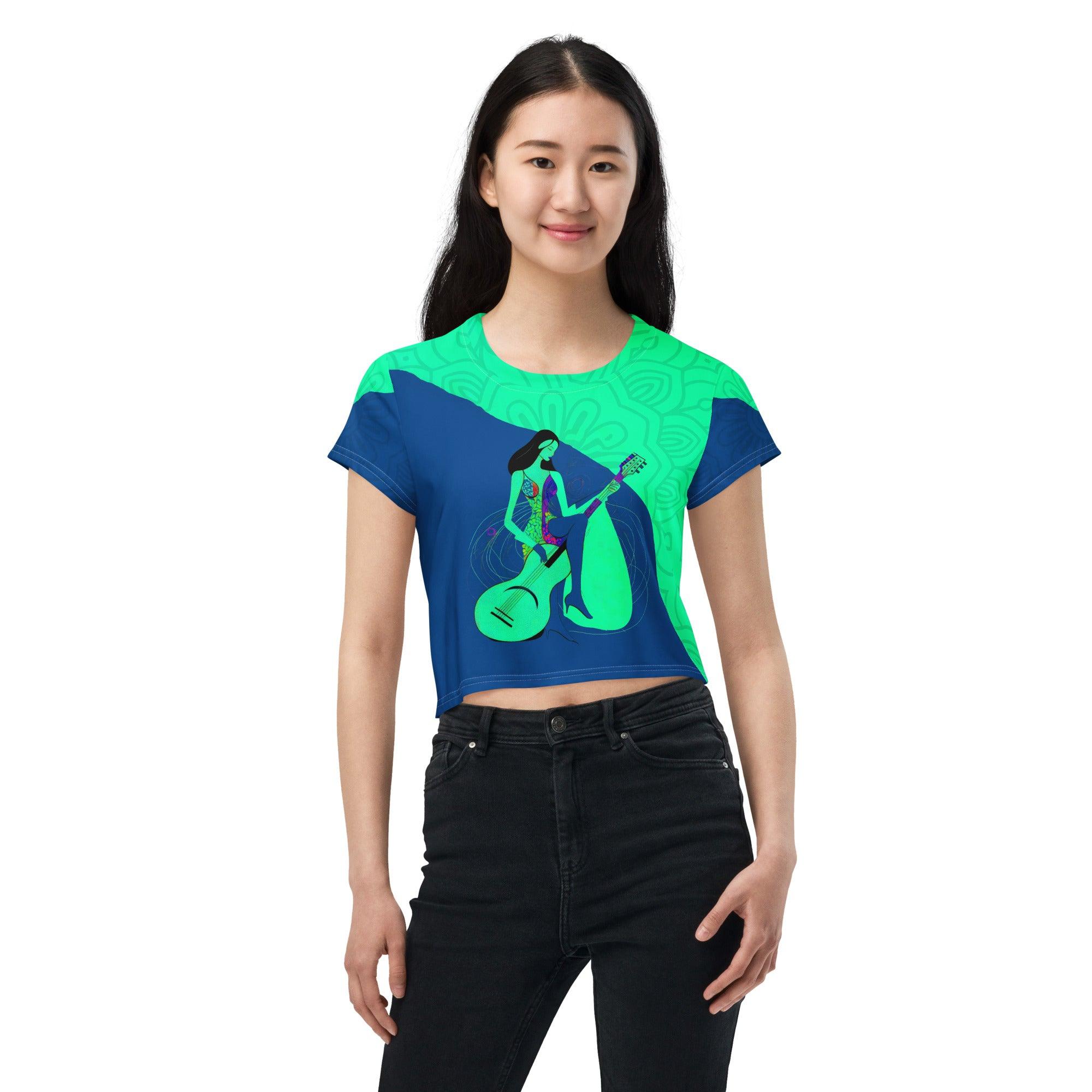 Couture Canvas Women's Fashion Jam Crop Tee - Beyond T-shirts