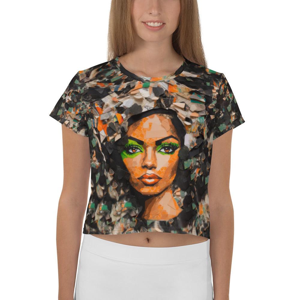 Melodic Harmony Women's Music-Inspired Crop T-Shirt - Beyond T-shirts